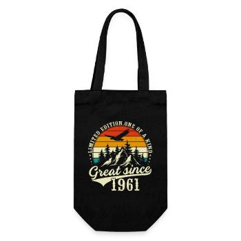 Einzigartig seiner Art seit 1961 - Geschenkbeutel für Flaschen - Schwarz - Vorne