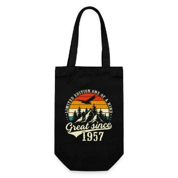 One of a kind since 1957 - Gift Bag for Bottles - black - Front