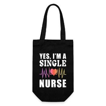 Single Nurse Outfit - Geschenkbeutel für Flaschen - Schwarz - Vorne
