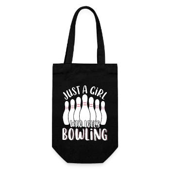 Just A Girl Who Loves Bowling Cute Women's - Gift Bag for Bottles - black - Front