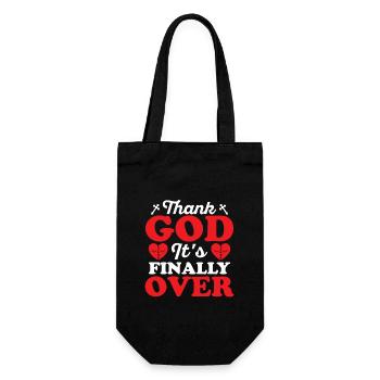 Thank God It's Finally Over Ex-Wife Divorce Divorc - Gift Bag for Bottles - black - Front