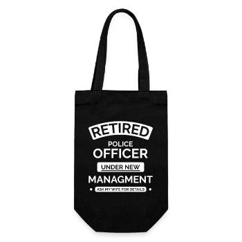 Police officer Retired police officer - Gift Bag for Bottles - black - Front