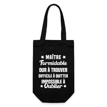 Maître Formidable Idée Cadeau Maître D'école - Sac à bouteille - noir - Devant
