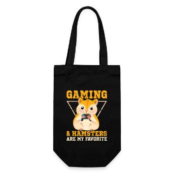 gaming et hamster - Sac à bouteille - noir - Devant