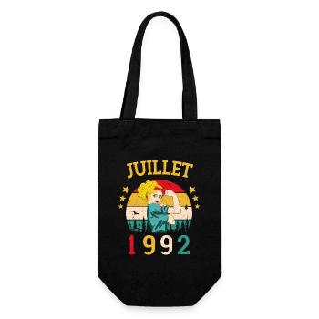 Juillet 1992 Anniversaire Vintage Happy Birthday - Sac à bouteille - noir - Devant