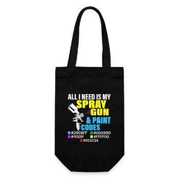 All I Need Is My Spray Gun & Paint Codes Car Body - Gift Bag for Bottles - black - Front