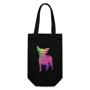 Heart Dog Lovers Chihuahua Puppy Saint-Valentin - Sac à bouteille - noir - Devant