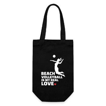 I love beach volleyball Stylish Beach - Gift Bag for Bottles - black - Front