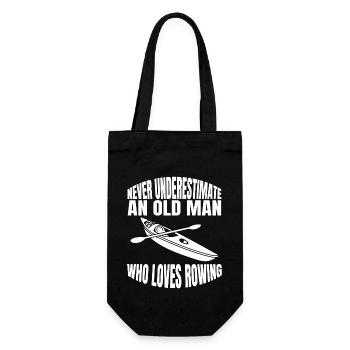 Ruderer Spruch Rudern Ruderin lustige Ruderverein - Geschenkbeutel für Flaschen - Schwarz - Vorne