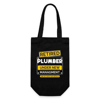 Retired plumber's pension - Gift Bag for Bottles - black - Front