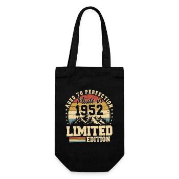 Einzigartig seit 1952 - Geschenkbeutel für Flaschen - Schwarz - Vorne