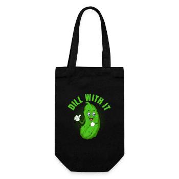 Dill With It Pickle Cucumber - Geschenkbeutel für Flaschen - Schwarz - Vorne