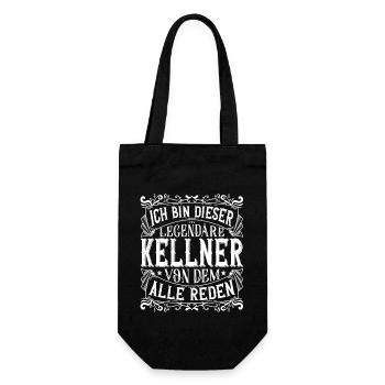 Ich bin dieser Legendäre Kellner - Geschenkbeutel für Flaschen - Schwarz - Vorne