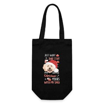 Caniche Joyeux Noël - Sac à bouteille - noir - Devant