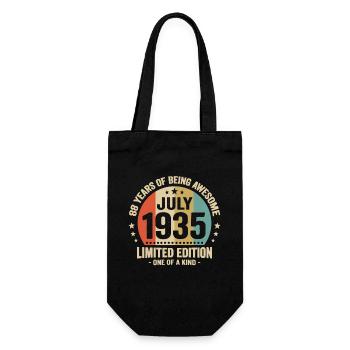July 1935 88 Years Anniversary Vintage Gift - Gift Bag for Bottles - black - Front