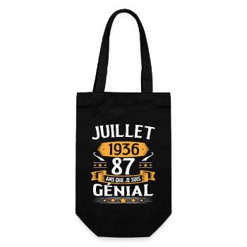 Juillet 1936 87 Ans Que Je Suis Génial Cadeau - Sac à bouteille - noir - Devant