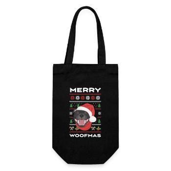 Staffordshire Bull Terrier Joyeux Noël - Sac à bouteille - noir - Devant