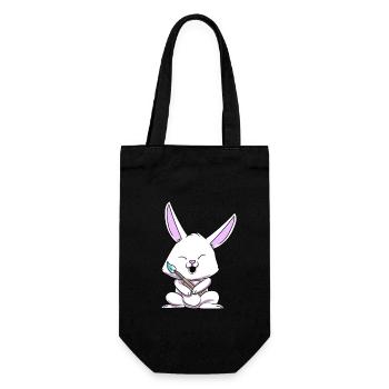 Osterhase Ostern Hase - Geschenkbeutel für Flaschen - Schwarz - Vorne