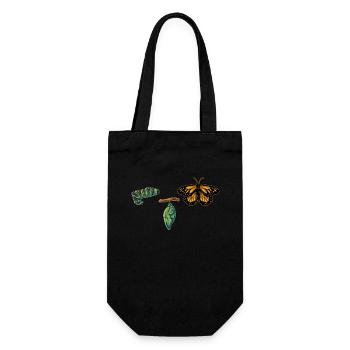 Evolution butterfly - Gift Bag for Bottles - black - Front