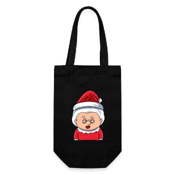 Mme Père Noël - Sac à bouteille - noir - Devant