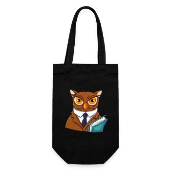 Hibou Oiseau Aigle Hibou - Sac à bouteille - noir - Devant