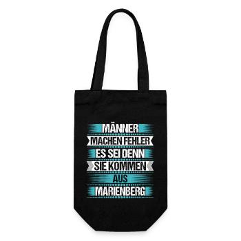 Erzgebirge Marienberg - Geschenkbeutel für Flaschen - Schwarz - Vorne
