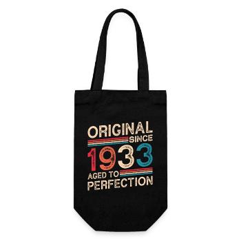 Original since 1933 Aged to perfection - Gift Bag for Bottles - black - Front