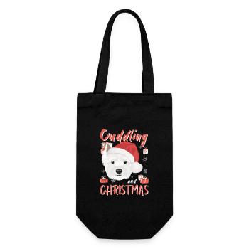 West Highland Terrier Merry Christmas - Gift Bag for Bottles - black - Front