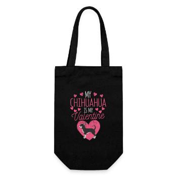 Chiot Saint-Valentin Dog Lovers My Chihuahua - Sac à bouteille - noir - Devant