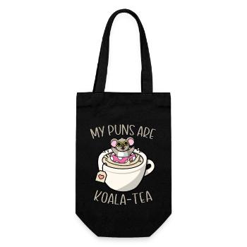 Mes jeux de mots sont Koala Tea Drôle Mignon Koala Bear - Sac à bouteille - noir - Devant