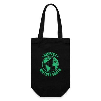 Respect Mother Earth Nature Planet Earth - Gift Bag for Bottles - black - Front