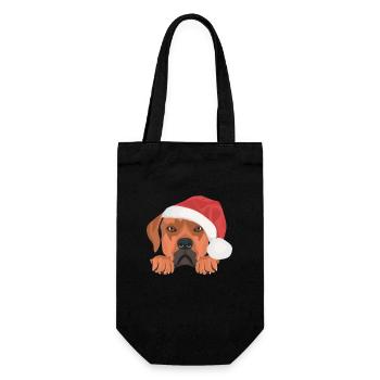 Rhodesian Ridgeback Joyeux Noël - Sac à bouteille - noir - Devant