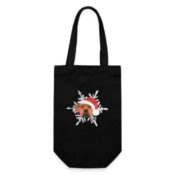 Rhodesian Ridgeback Joyeux Noël - Sac à bouteille - noir - Devant