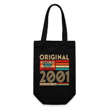 Original legendäre Hits Das Beste von 2001 - Geschenkbeutel für Flaschen - Schwarz - Vorne