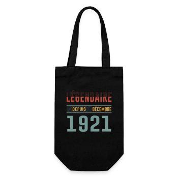 Légendaire Depuis Décembre 1921 Anniversaire - Sac à bouteille - noir - Devant
