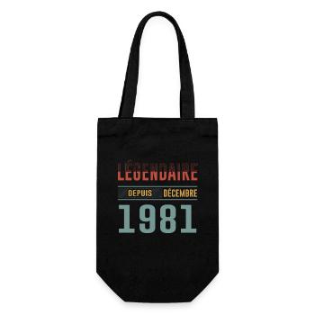 Légendaire Depuis Décembre 1981 Anniversaire - Sac à bouteille - noir - Devant