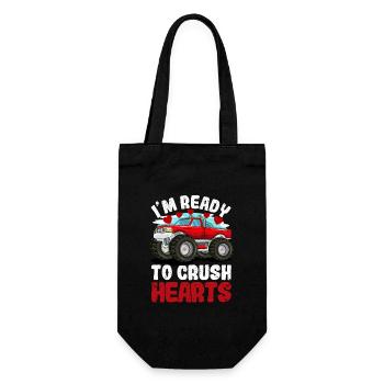 I'm ready to crush hearts monster - Gift Bag for Bottles - black - Front