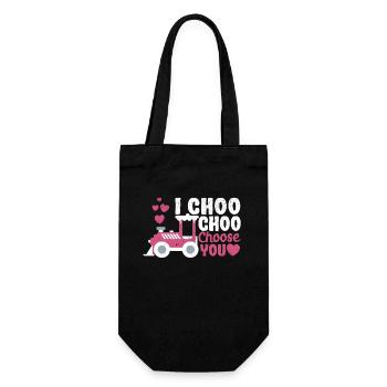 I Choo Choo Choose You Valentine’s Day Train Lover - Sac à bouteille - noir - Devant