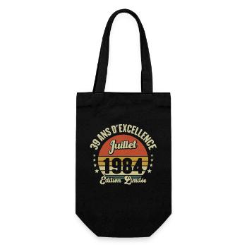 Juillet 1984 39 Ans Anniversaire Vintage Cadeau - Sac à bouteille - noir - Devant