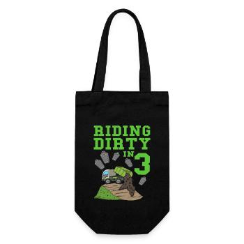 Garbage Truck Birthday Kids Boy 3rd Birthday Party - Gift Bag for Bottles - black - Front
