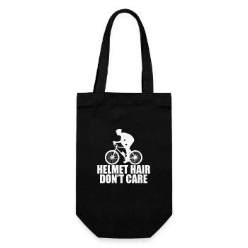 Helmet Hair Don't Care Cycling Fitness - Gift Bag for Bottles - black - Front
