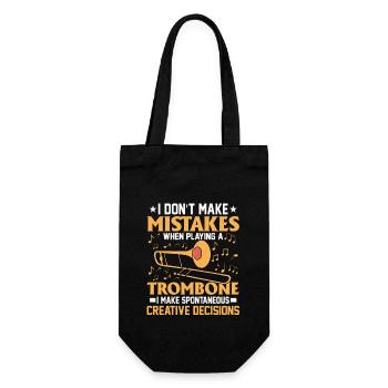 I Don't Make Mistakes When Playing A Trombone Play - Gift Bag for Bottles - black - Front