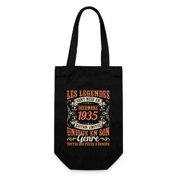 Les Légendes Sont Nées En Décembre 1935 Cadeau - Sac à bouteille - noir - Devant