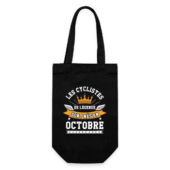 Les cyclistes de légende sont nés en octobre - Sac à bouteille - noir - Devant
