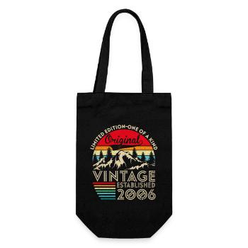 Original vintage established in 2006 anniversary - Gift Bag for Bottles - black - Front