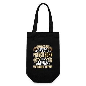 It's Ok If You Don't Like Playing The French Horn - Gift Bag for Bottles - black - Front