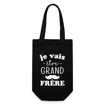 Je vais être grand Frère - Sac à bouteille - noir - Devant