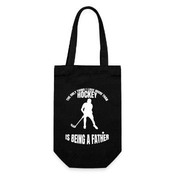 Père joueur de hockey Hockey sur gazon Hockey sur sol - Sac à bouteille - noir - Devant