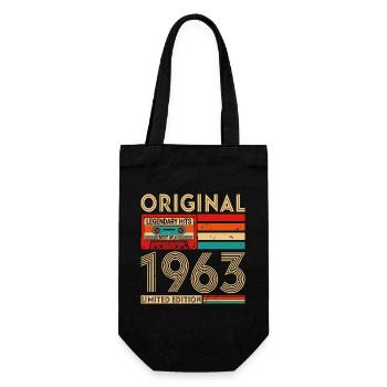 Original legendäre Hits Das Beste von 1963 - Geschenkbeutel für Flaschen - Schwarz - Vorne