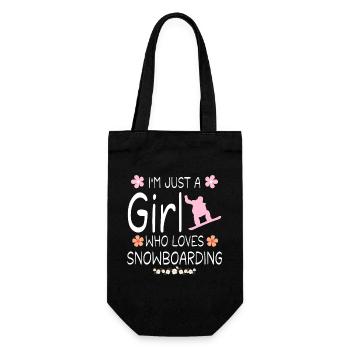 I m Just A Girl Who Loves Snowboarding - Sac à bouteille - noir - Devant